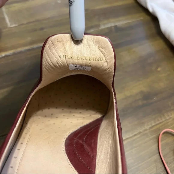 Ecco sculptured 75 bordeaux heels 41 Loafer Wine Burgundy - Picture 8 of 9